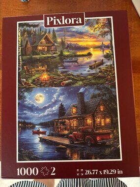 Puzzles for Adults 1000 Pieces, 2 Pack Unique Jigsaw Puzzle for Adults